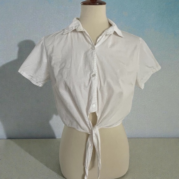 American Apparel Classic White Button-Down Shirt Sz XS/S - Picture 12 of 14